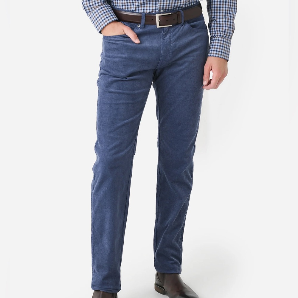 Peter Millar Superior Soft Corduroy Five Pocket Pant in Star Dust